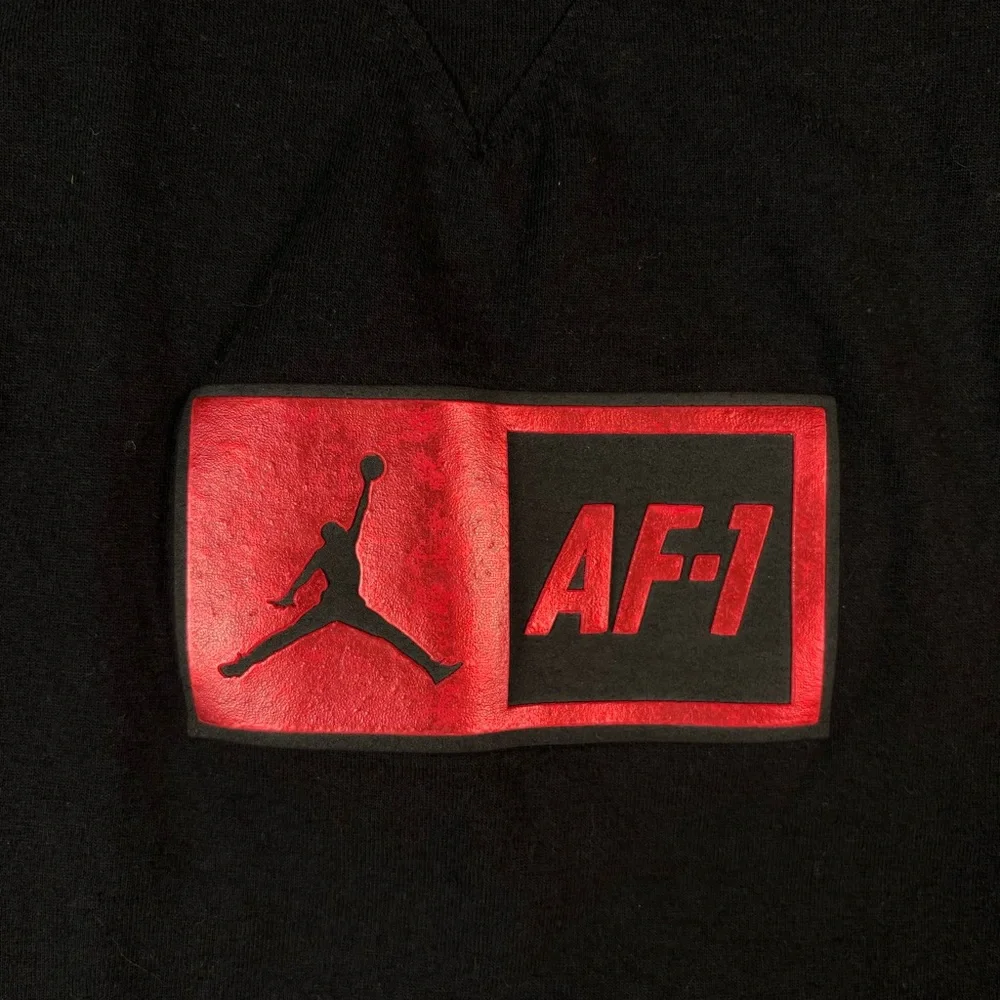 Vintage Jordan x AF-1 T-Shirt Large Black‎ Jumpman Nike Rare Streetwear